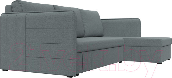 Изображение товара Диван угловой Лига Диванов Слим правый / 121149 (рогожка Амур серый)