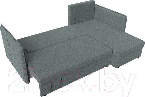 Изображение товара Диван угловой Лига Диванов Слим правый / 121149 (рогожка Амур серый)