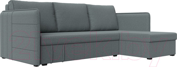 Изображение товара Диван угловой Лига Диванов Слим правый / 121149 (рогожка Амур серый)