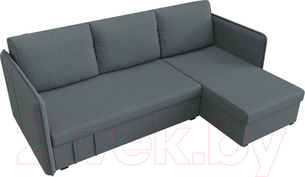 Изображение товара Диван угловой Лига Диванов Слим правый / 121149 (рогожка Амур серый)