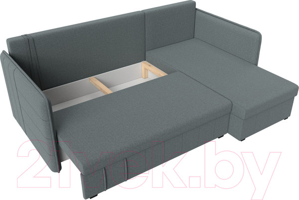 Изображение товара Диван угловой Лига Диванов Слим правый / 121149 (рогожка Амур серый)