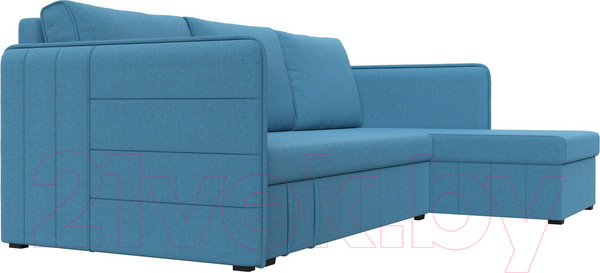 Изображение товара Диван угловой Лига Диванов Слим правый / 121150 (рогожка Амур голубой)