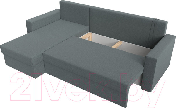 Изображение товара Диван угловой Лига Диванов Траумберг Лайт левый / 121139L (рогожка Амур серый)