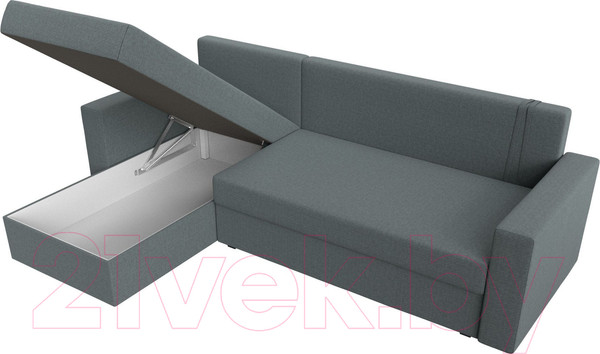 Изображение товара Диван угловой Лига Диванов Траумберг Лайт левый / 121139L (рогожка Амур серый)