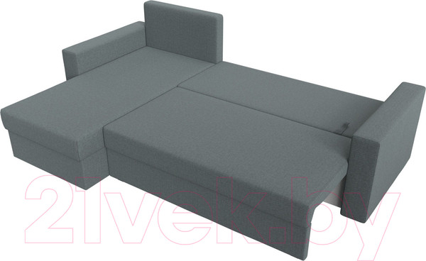 Изображение товара Диван угловой Лига Диванов Траумберг Лайт левый / 121139L (рогожка Амур серый)
