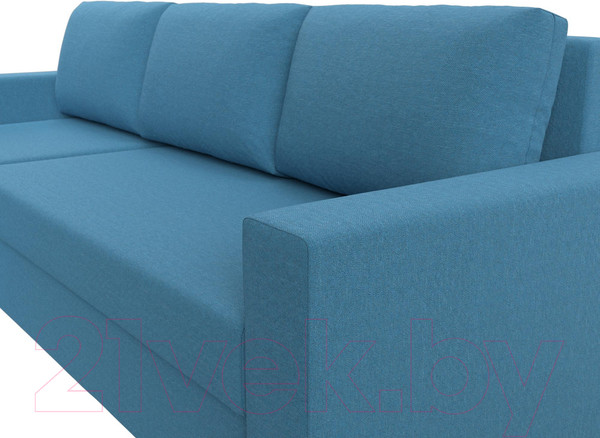 Изображение товара Диван угловой Лига Диванов Траумберг Лайт левый / 121140L (рогожка Амур голубой)