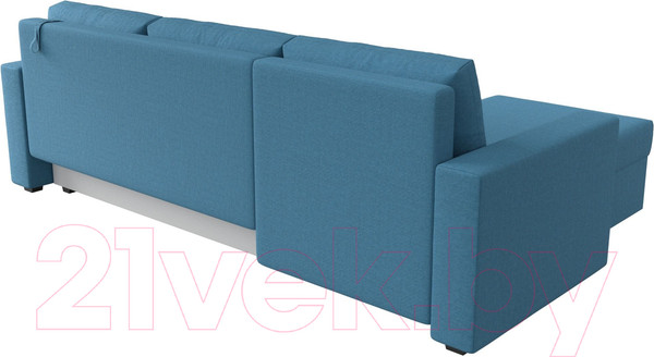 Изображение товара Диван угловой Лига Диванов Траумберг Лайт левый / 121140L (рогожка Амур голубой)