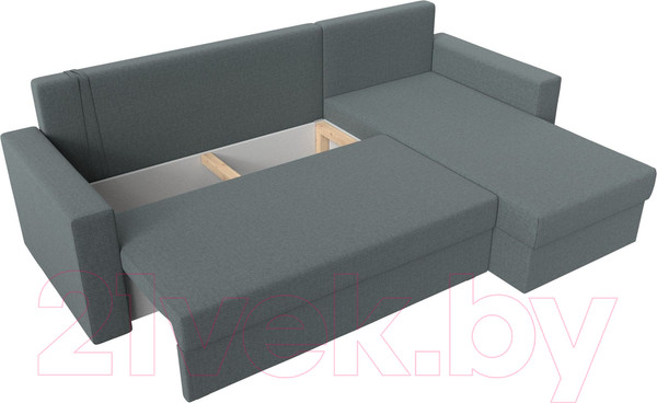 Изображение товара Диван угловой Лига Диванов Траумберг Лайт правый / 121139 (рогожка Амур серый)