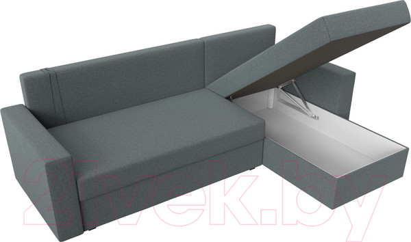 Изображение товара Диван угловой Лига Диванов Траумберг Лайт правый / 121139 (рогожка Амур серый)