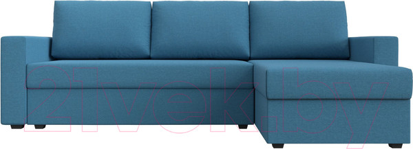 Изображение товара Диван угловой Лига Диванов Траумберг Лайт правый / 121140 (рогожка Амур голубой)