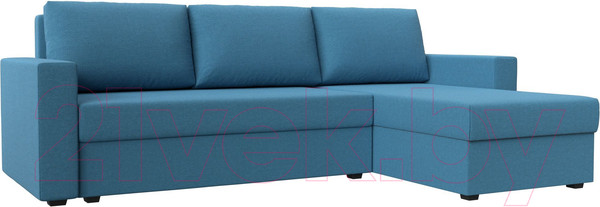 Изображение товара Диван угловой Лига Диванов Траумберг Лайт правый / 121140 (рогожка Амур голубой)