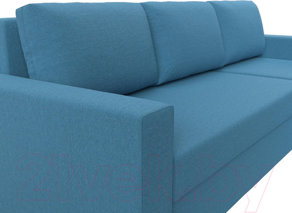 Изображение товара Диван угловой Лига Диванов Траумберг Лайт правый / 121140 (рогожка Амур голубой)