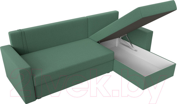 Изображение товара Диван угловой Лига Диванов Траумберг Лайт правый / 121141 (рогожка Амур зеленый)
