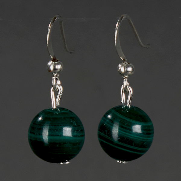 Изображение товара Серьги Wolves Элитный Малахит Редкий Австралийский 40961 №1