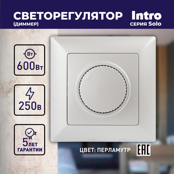 Изображение товара Диммер INTRO Solo 4-401-06 / Б0053710 (перламутр)