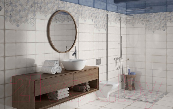 Изображение товара Декоративная плитка Cersanit Majolica В MA2S042DT (198x598, голубой)