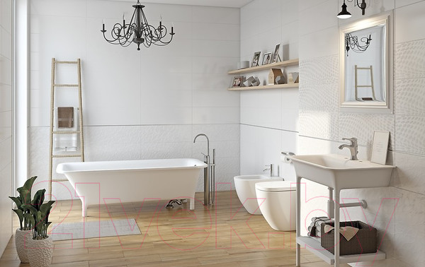 Изображение товара Декоративная плитка Cersanit Glory GO2U051 (250x750, белый)