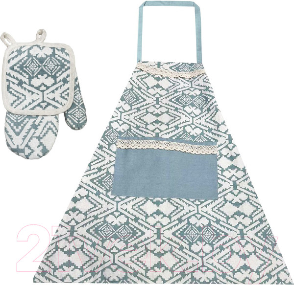 Изображение товара Набор кухонного текстиля Swed house Alunda 64.01.6390 (белый/синий)