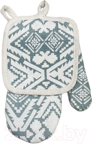 Изображение товара Набор кухонного текстиля Swed house Alunda 64.01.6390 (белый/синий)