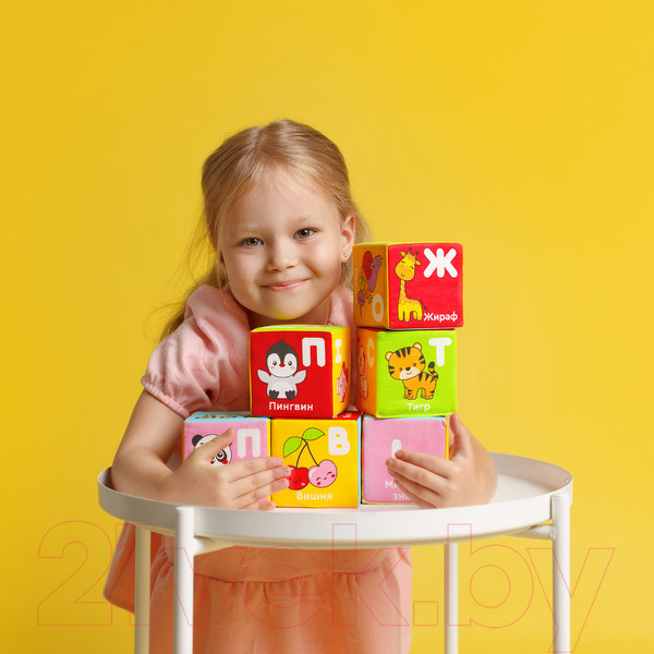 Изображение товара Развивающий игровой набор Мякиши Кубики Алфавит в картинках / 864
