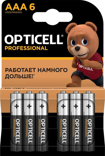 Изображение товара Комплект батареек Opticell Professional AAA 5052004 (6шт)