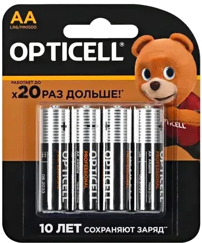 Изображение товара Комплект батареек Opticell Professional AAA 5052002 (4шт)
