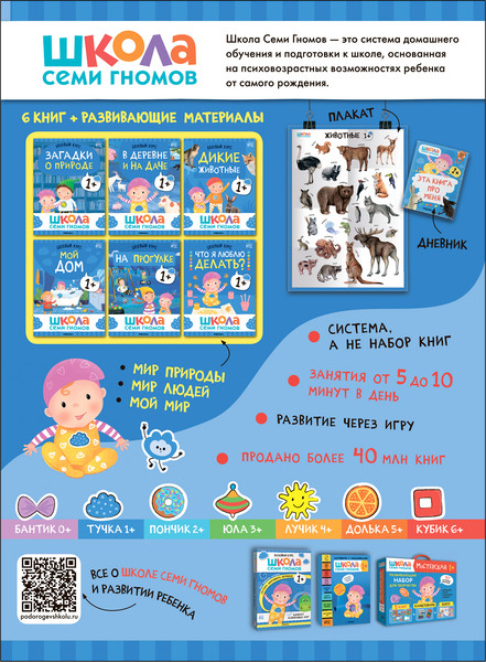 Изображение товара Набор развивающих книг Мозаика-Синтез Школа Семи Гномов. Окружающий мир 1+ / МС13923