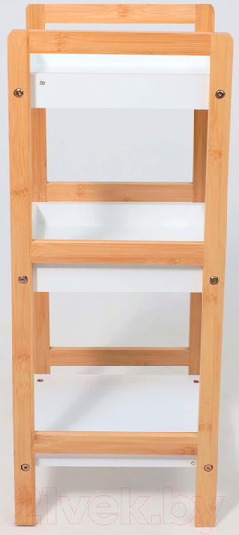 Изображение товара Этажерка AksHome Magnolia 3 (бамбук/белый)