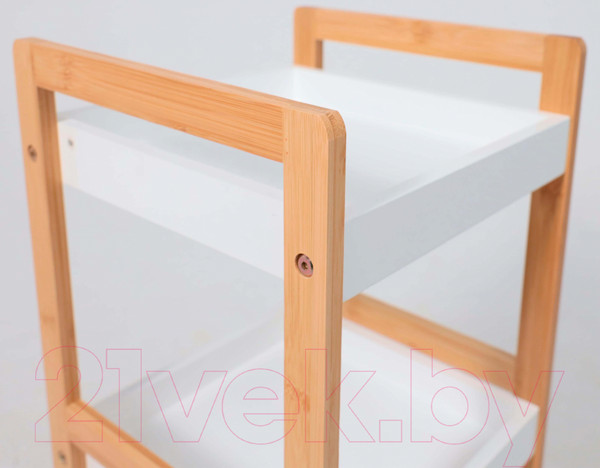 Изображение товара Этажерка AksHome Magnolia 3 (бамбук/белый)