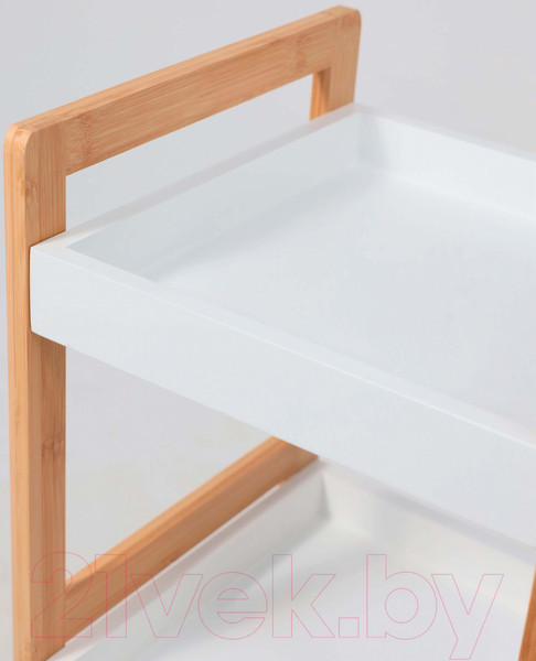 Изображение товара Этажерка AksHome Magnolia 3 (бамбук/белый)