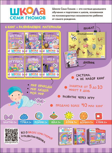 Изображение товара Набор развивающих книг Мозаика-Синтез Школа Семи Гномов. Окружающий мир 0+ / МС13922