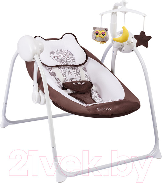 Изображение товара Качели для новорожденных INDIGO Star (коричневый)