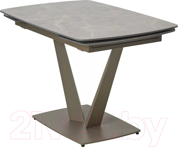 Изображение товара Обеденный стол M-City Alatri 120 Matt / 614M05549 (Latte Stone Solid Ceramic/Taupe)