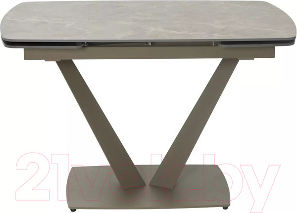Изображение товара Обеденный стол M-City Alatri 120 Matt / 614M05549 (Latte Stone Solid Ceramic/Taupe)
