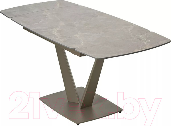 Изображение товара Обеденный стол M-City Alatri 120 Matt / 614M05549 (Latte Stone Solid Ceramic/Taupe)