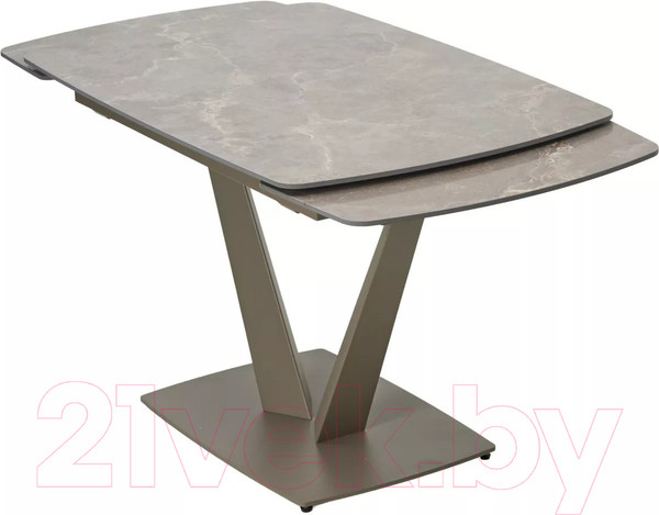 Изображение товара Обеденный стол M-City Alatri 120 Matt / 614M05549 (Latte Stone Solid Ceramic/Taupe)