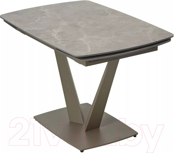 Изображение товара Обеденный стол M-City Alatri 120 Matt / 614M05549 (Latte Stone Solid Ceramic/Taupe)