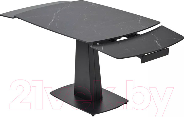 Изображение товара Обеденный стол M-City Balde 140 Matt / 614M05568 (Black Marble Solid Ceramic/Black)