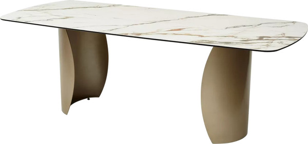 Изображение товара Обеденный стол M-City Bronte 220 KL-188 / 614M05555 (контрастный мрамор матовый/шампань)