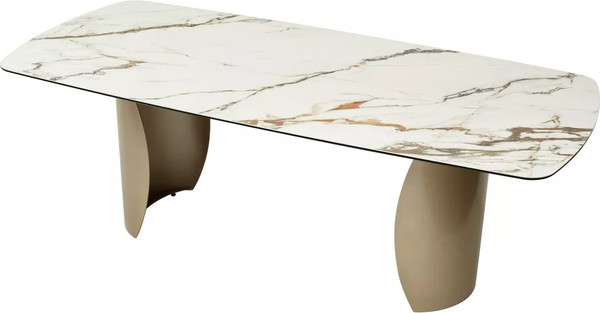 Изображение товара Обеденный стол M-City Bronte 220 KL-188 / 614M05555 (контрастный мрамор матовый/шампань)