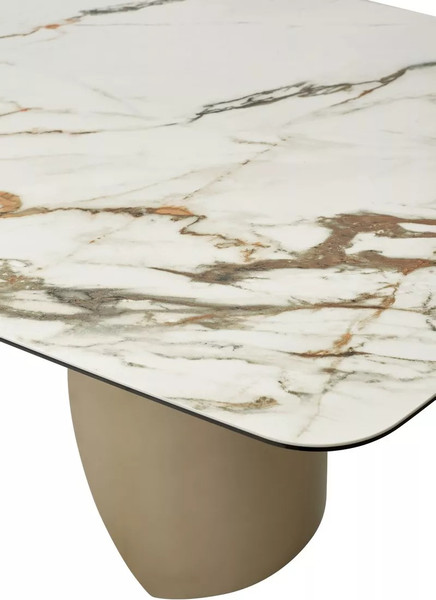 Изображение товара Обеденный стол M-City Bronte 220 KL-188 / 614M05555 (контрастный мрамор матовый/шампань)