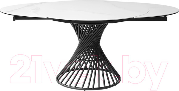 Изображение товара Обеденный стол M-City Bueno 120 Gloss / 614M05570 (Golden Jade Solid Ceramic/Black)