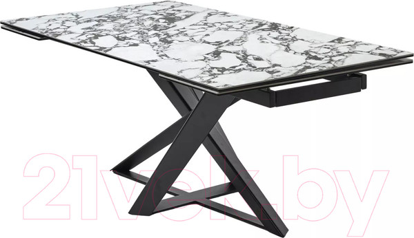 Изображение товара Обеденный стол M-City Vicenza 180 / 614M05561 (Gloss Bulgari White керамика/черный)