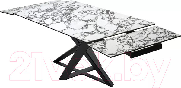 Изображение товара Обеденный стол M-City Vicenza 180 / 614M05561 (Gloss Bulgari White керамика/черный)