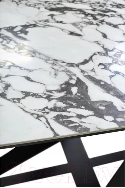 Изображение товара Обеденный стол M-City Vicenza 180 / 614M05561 (Gloss Bulgari White керамика/черный)