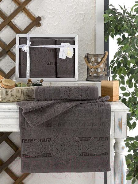 Изображение товара Набор полотенец Philippus Piliumunus / 11258 (2шт, в коробке, коричневый)