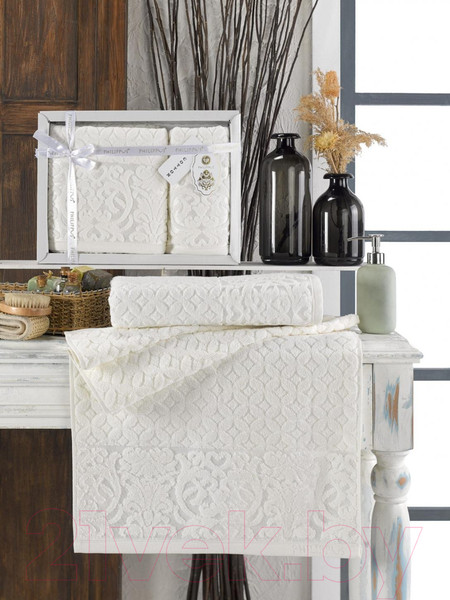 Изображение товара Набор полотенец Philippus Denise / 11260 (2шт, в коробке, кремовый)