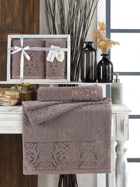 Изображение товара Набор полотенец Philippus Denise / 11260 (2шт, в коробке, брусничный)