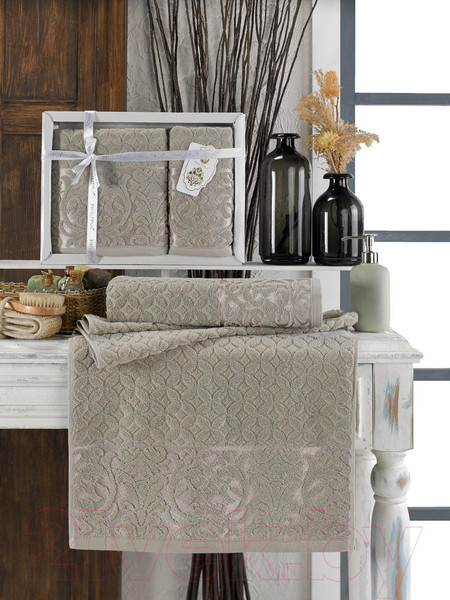 Изображение товара Набор полотенец Philippus Denise / 11260 (2шт, в коробке, бежевый)