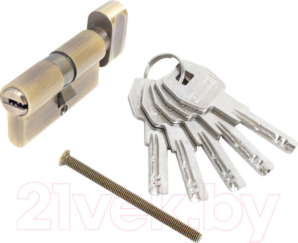 Изображение товара Цилиндровый механизм замка Стандарт Max 60 (30х30В) AB перф. ключ/верт. (5 ключей)